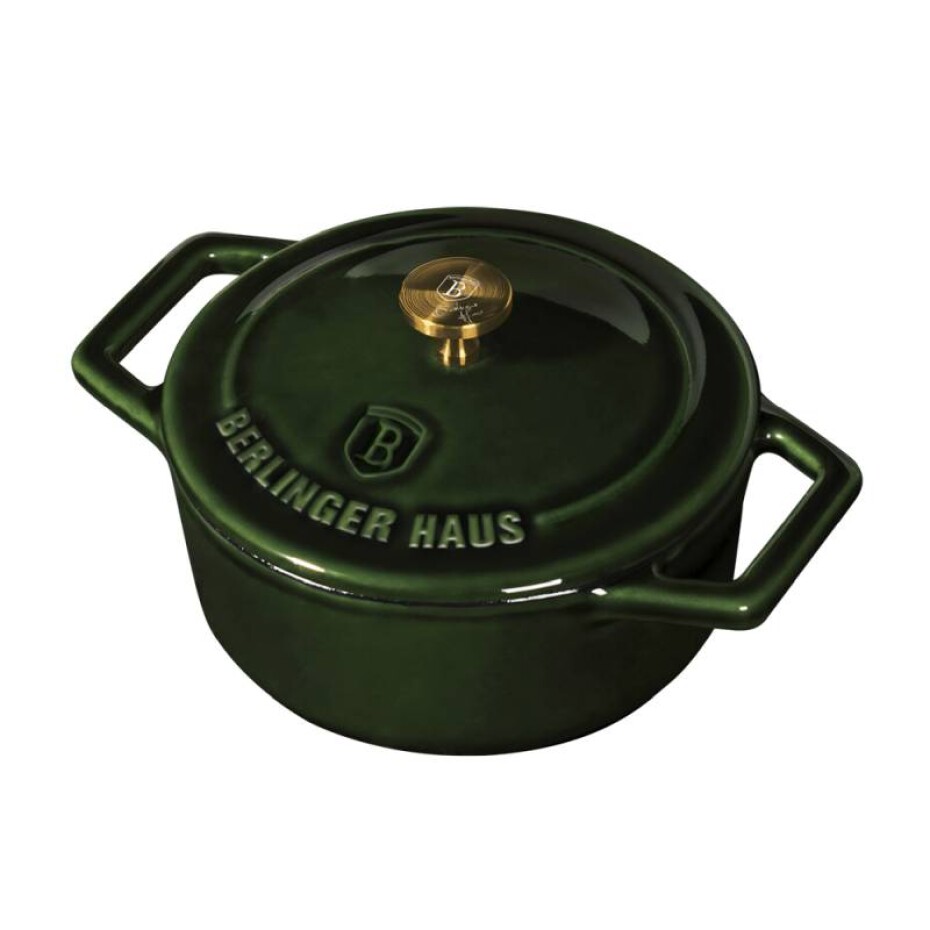 BERLINGERHAUS Pekáč litinový s poklicí 10 cm Emerald Collection BH-6501 - main (0)