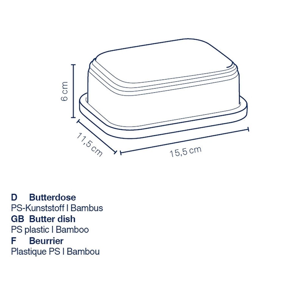 KELA Dóza na máslo Namur antracit 15,5x11,5x6cm KL-12083 - main (3)