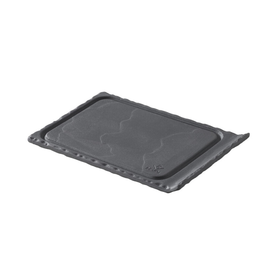 Servírovací deska BASALT 11,5 x 8 cm, s drážkami, černá, REVOL - main (0)