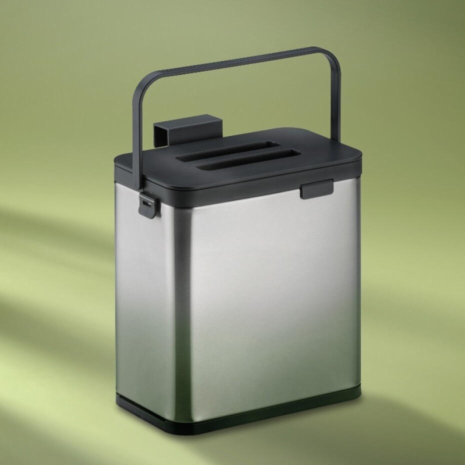 KELA Odpadkový koš na bio odpad Plata nerez matná stříbrná 20,5x13,0x21,0cm 2,1l KL-12129 - main (9)