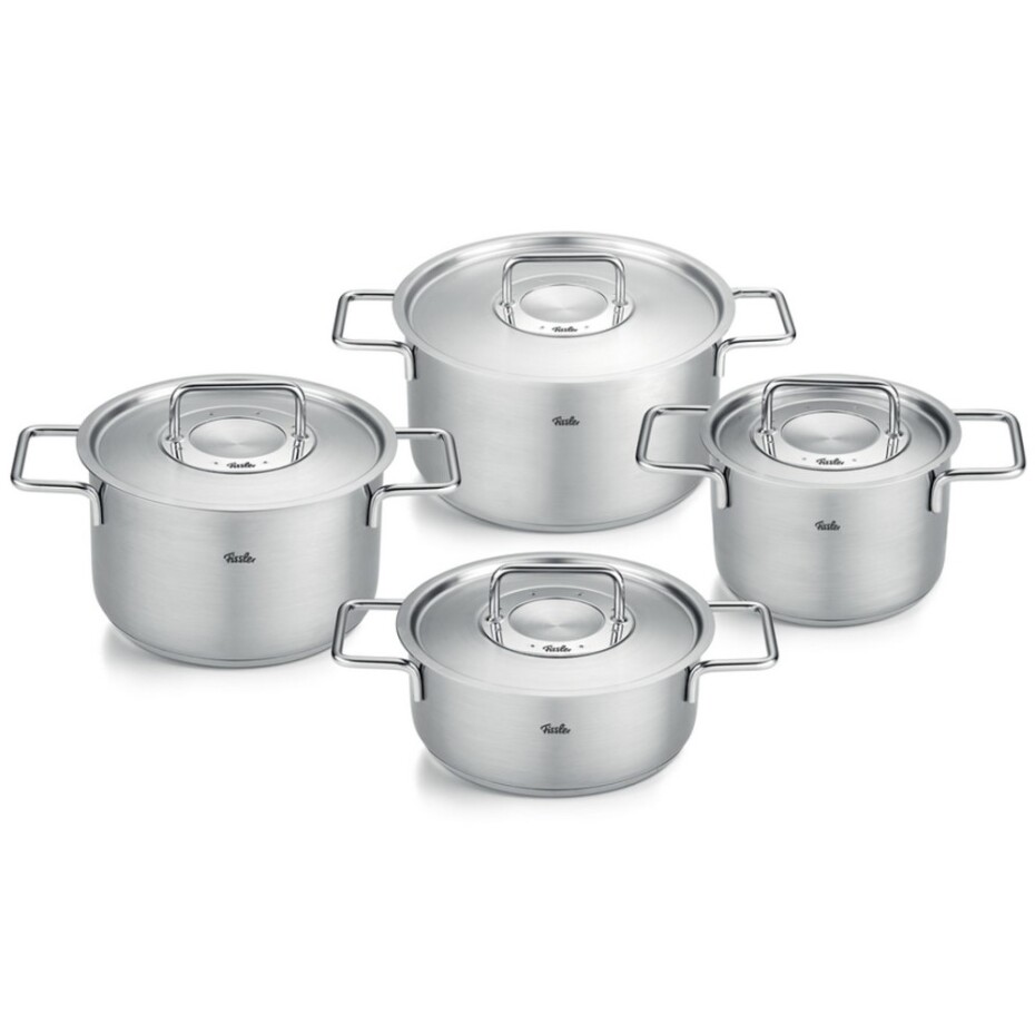 Sada hrnců PURE, sada 4 ks, stříbrná, nerezová ocel, Fissler - main (0)