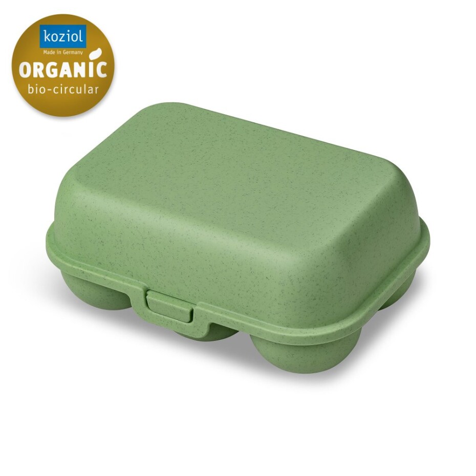 Box na vejce EGGS TO GO MINI, na 6 ks, přírodní listově zelená, Koziol - main (0)