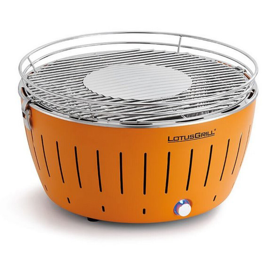 Stolní gril na uhlí, bezkouřový, oranžová, LotusGrill - main (5)