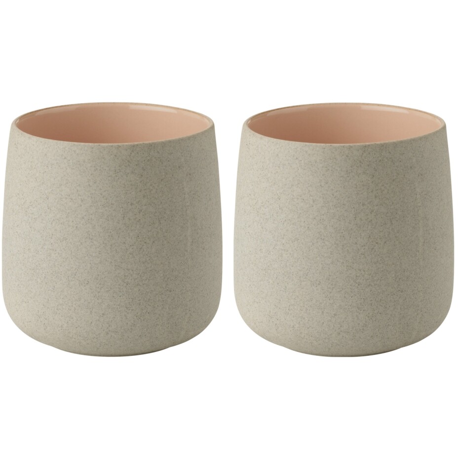 Šálek EMMA 220 ml, sada 2 ks, růžová, kamenina, Stelton - main (0)