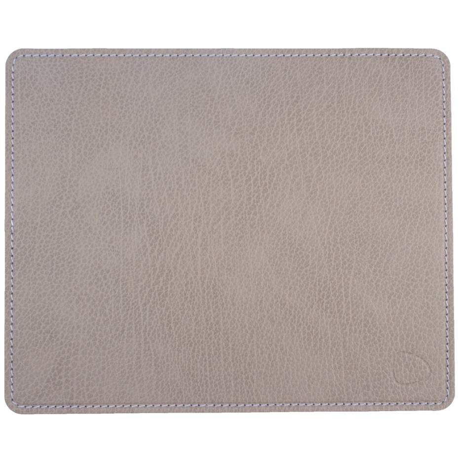 Podložka pod myš SQUARE BULL 25 x 30 cm, teple šedá / bílá, kůže, LIND DNA - main (0)