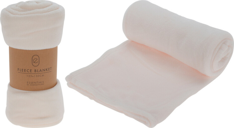 HOMESTYLING Deka fleece 125 x 150 cm ESSENTIALS krémová KO-HZ1011810 - main (0)