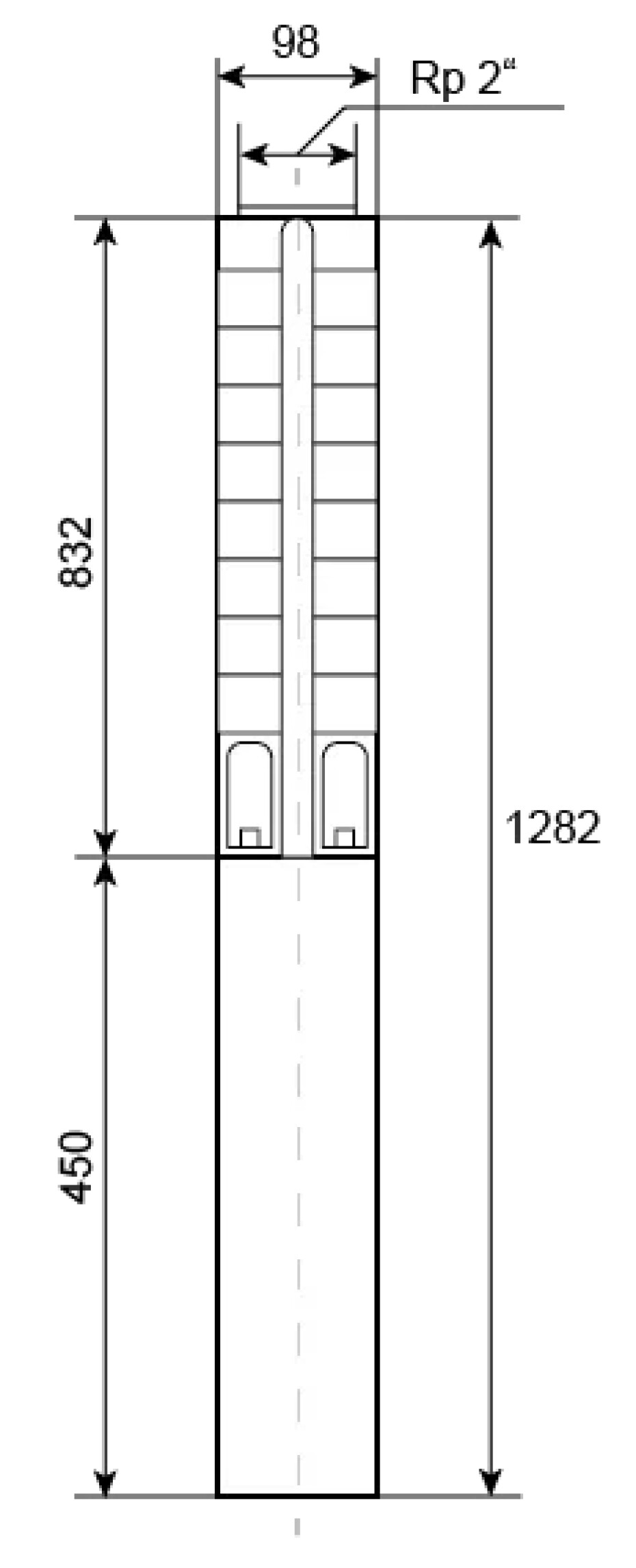 Ponorné čerpadlo EVAK V4S-8M15, 400V, 2,2kW, 2m kabelu - main (2)
