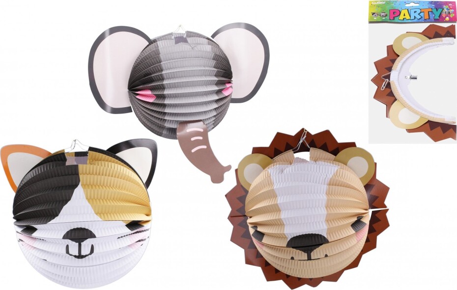 Lampion koule 25 cm Zvířátka - main (0)