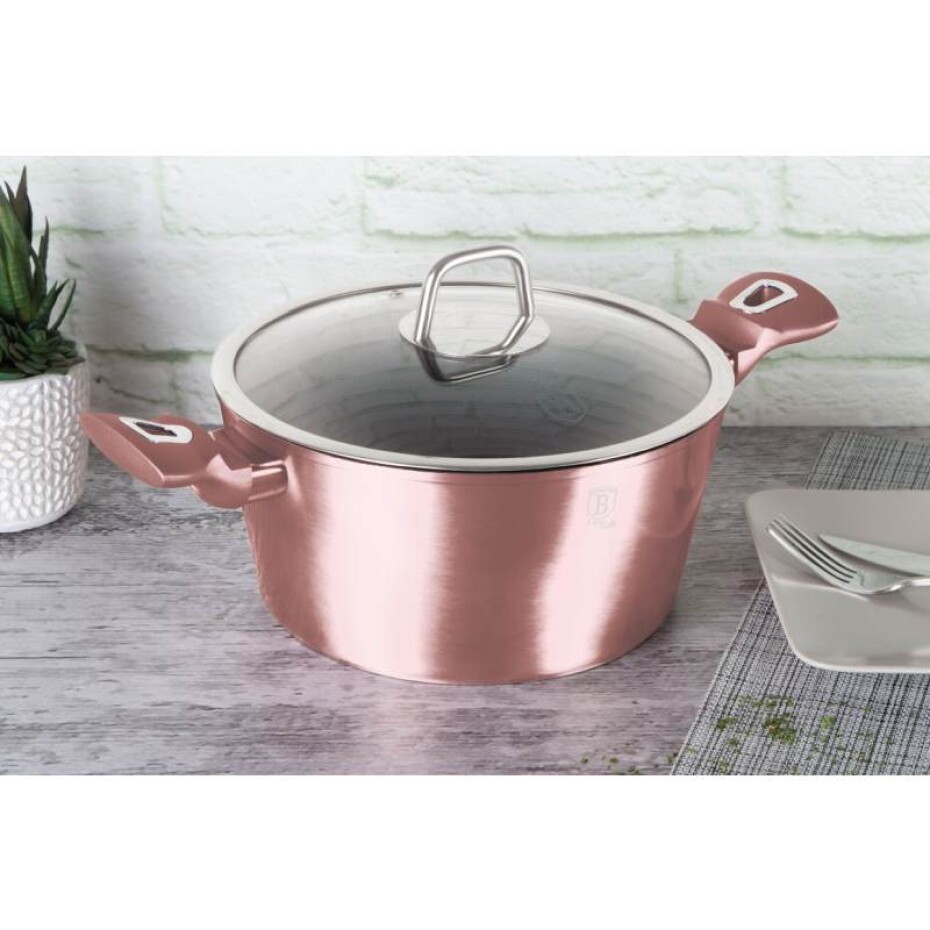 BERLINGERHAUS Kastrol s poklicí s titanovým povrchem 20 cm I-Rose Edition BH-6034 - main (3)