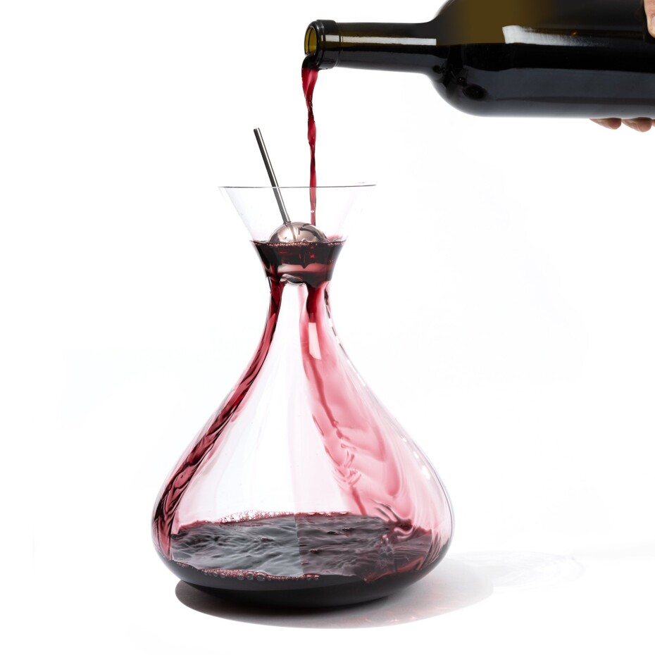 Provzdušňovač vína DEVELOPER BOULE, nerezová ocel, L'Atelier du Vin - main (1)
