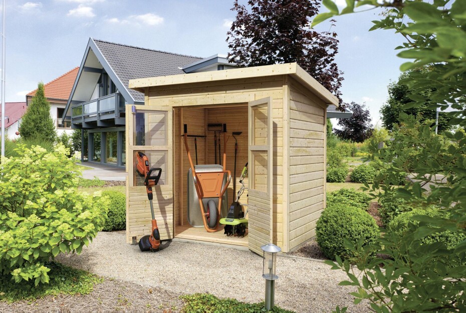 Dřevěný domek KARIBU MERSEBURG 6 (73065) natur LG1748 - main (2)