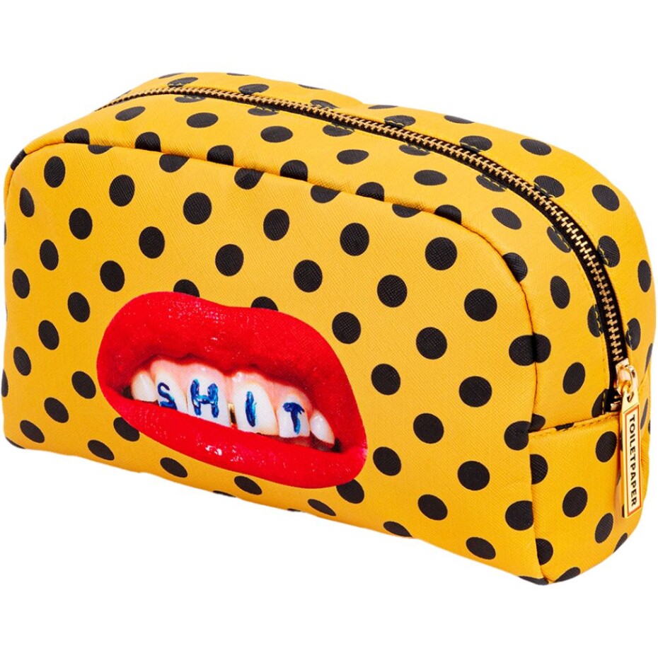 Kosmetická taštička TOILETPAPER SHIT 23 x 13 cm, oranžová, Seletti - main (2)