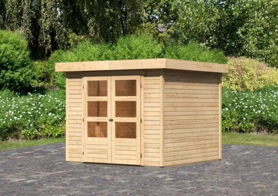 Dřevěný domek KARIBU ASKOLA 3,5 (77715) natur LG3183 - main (2)