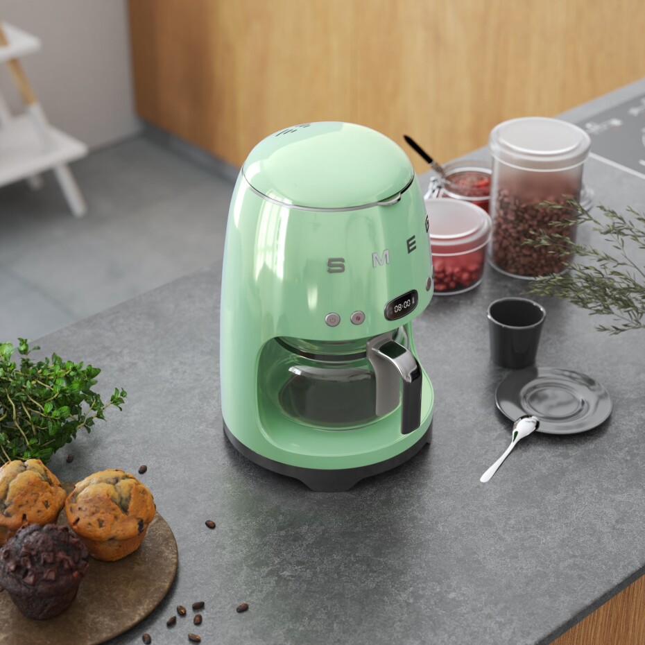 Kávovar na překapávanou kávu DCF02PGEU, pastelově zelená, SMEG - main (3)