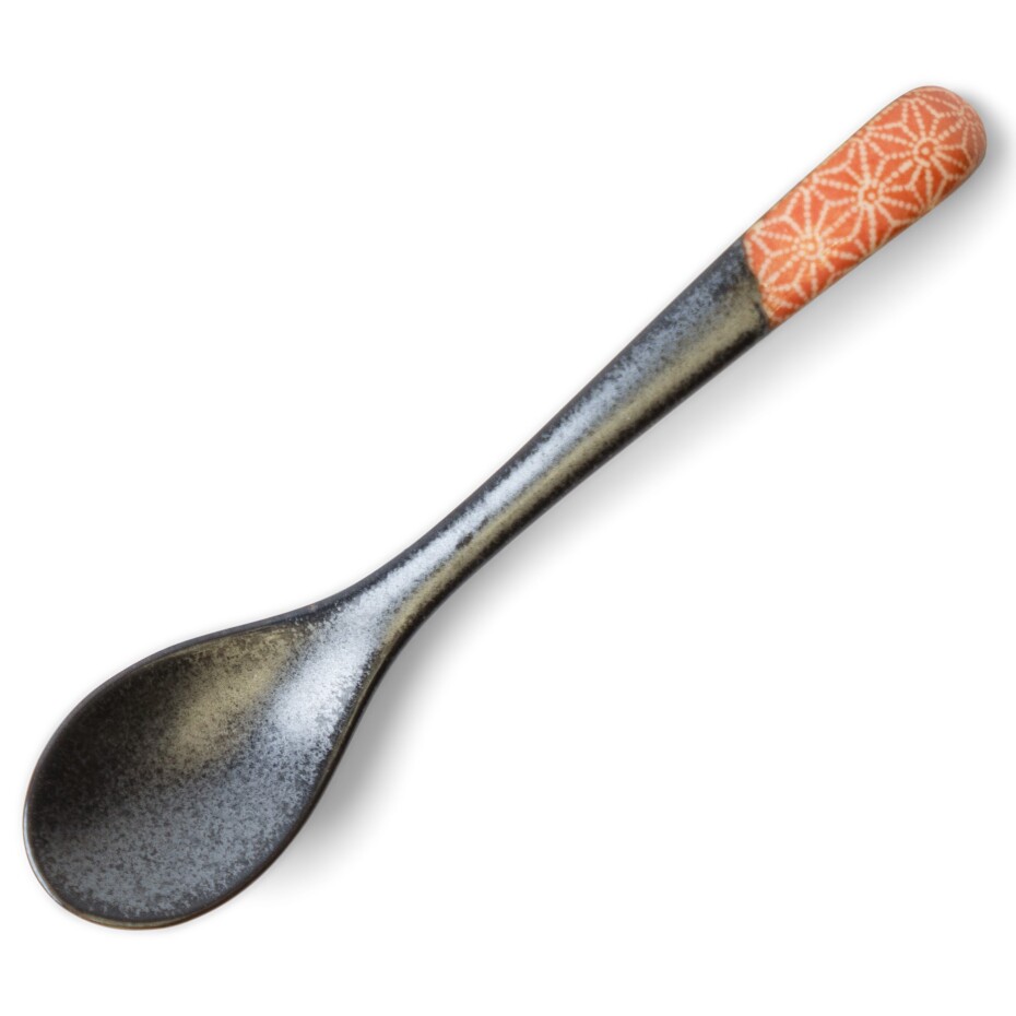 Jídelní lžíce ASANOHA 12,5 cm, oranžová, keramika, MIJ - main (0)