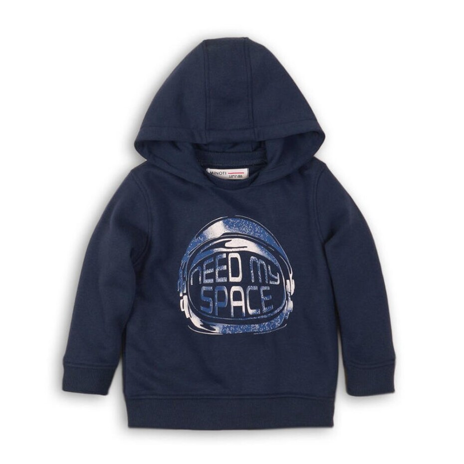 Mikina chlapecká s kapucí, Minoti, TB FLEECE HOODY 1, tmavě modrá - 86/92 | 18-24m - main (0)
