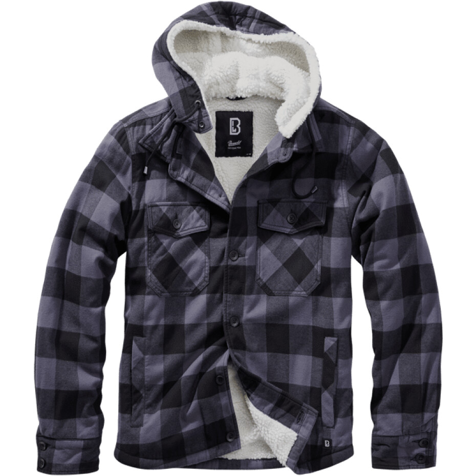 Brandit Bunda Lumberjacket Hooded černá | šedá XXL - main (0)