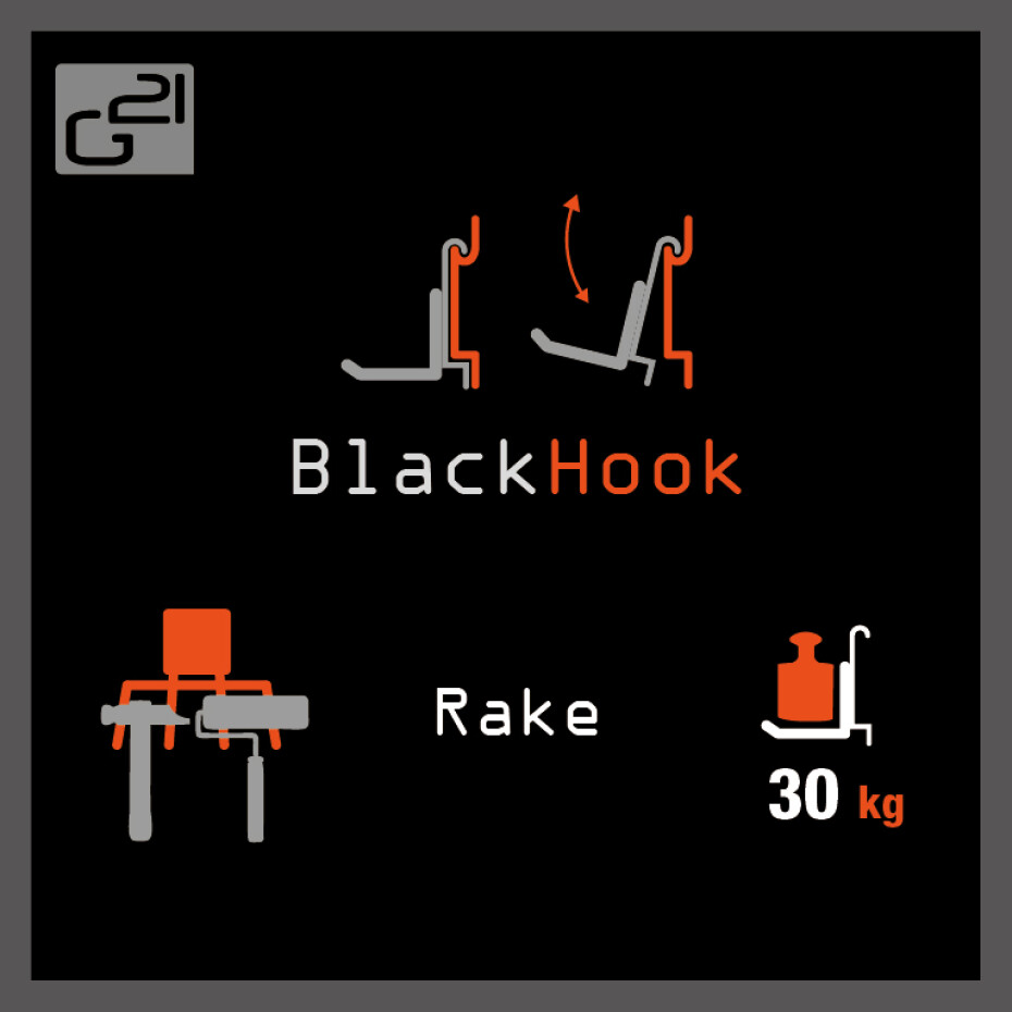 G21 Závěsný systém G21 BlackHook rake 21,5 x 10 x 13 cm G21-635003 - main (6)