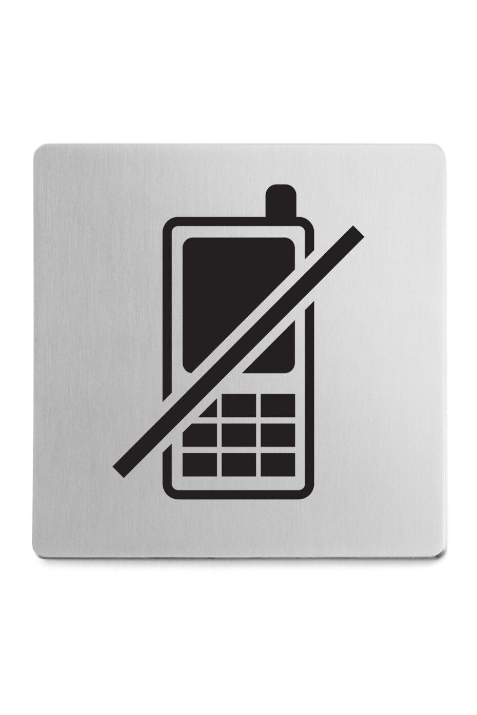 Piktogram zákaz telefonování samolepící broušený nerez ZACK - main (0)