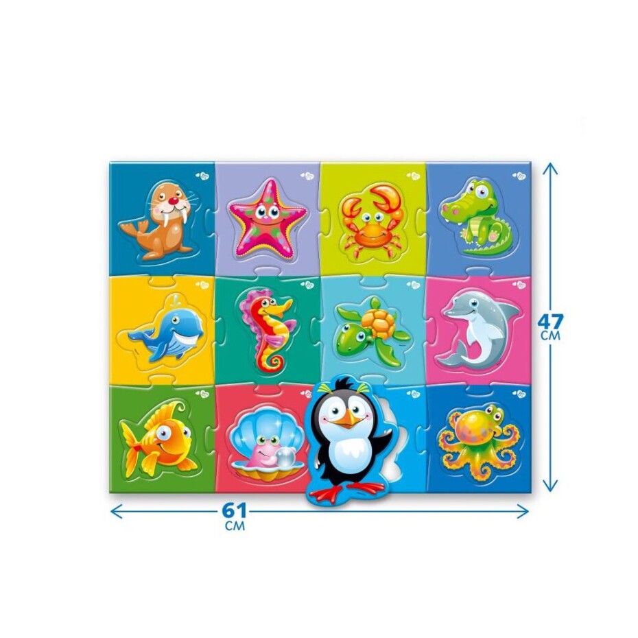 Far Far Land Maxi Puzzle mořská zvířátka 24 dílků 61x47 cm, W022263 - main (2)