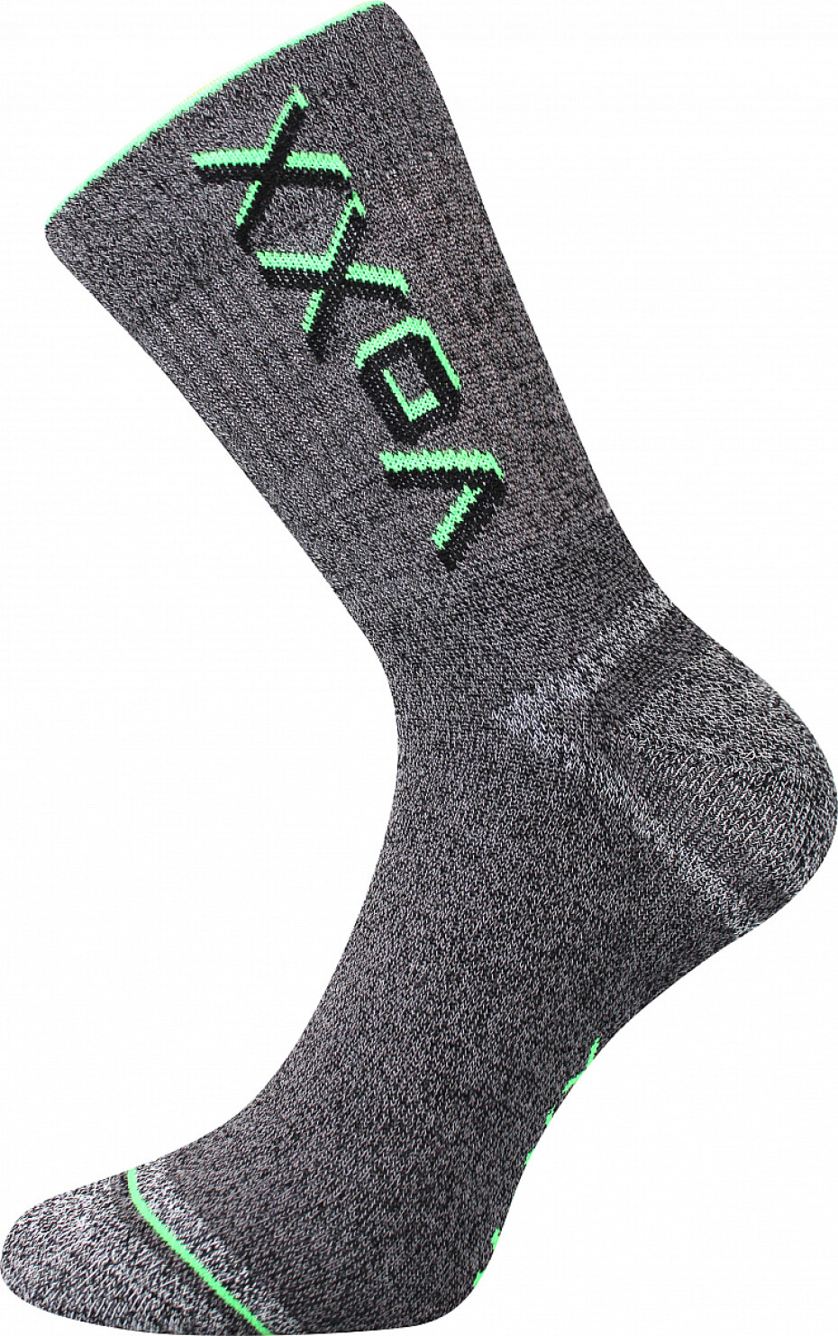 Ponožky VoXX - Hawk, šedý melír / neon zelená Barva: Šedá, Velikost: 43-46 - main (0)