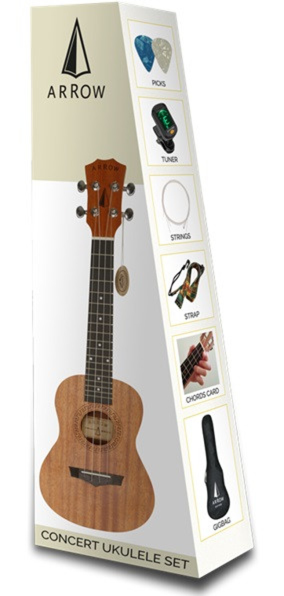 Arrow MH10 Mahogany Concert Ukulele - Natural SET - main (0)