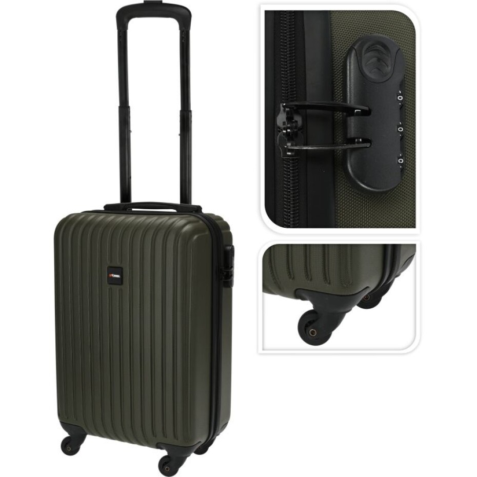 PROWORLD Příruční kufr do letadla na kolečkách 28 l khaki KO-FB5000340 - main (0)