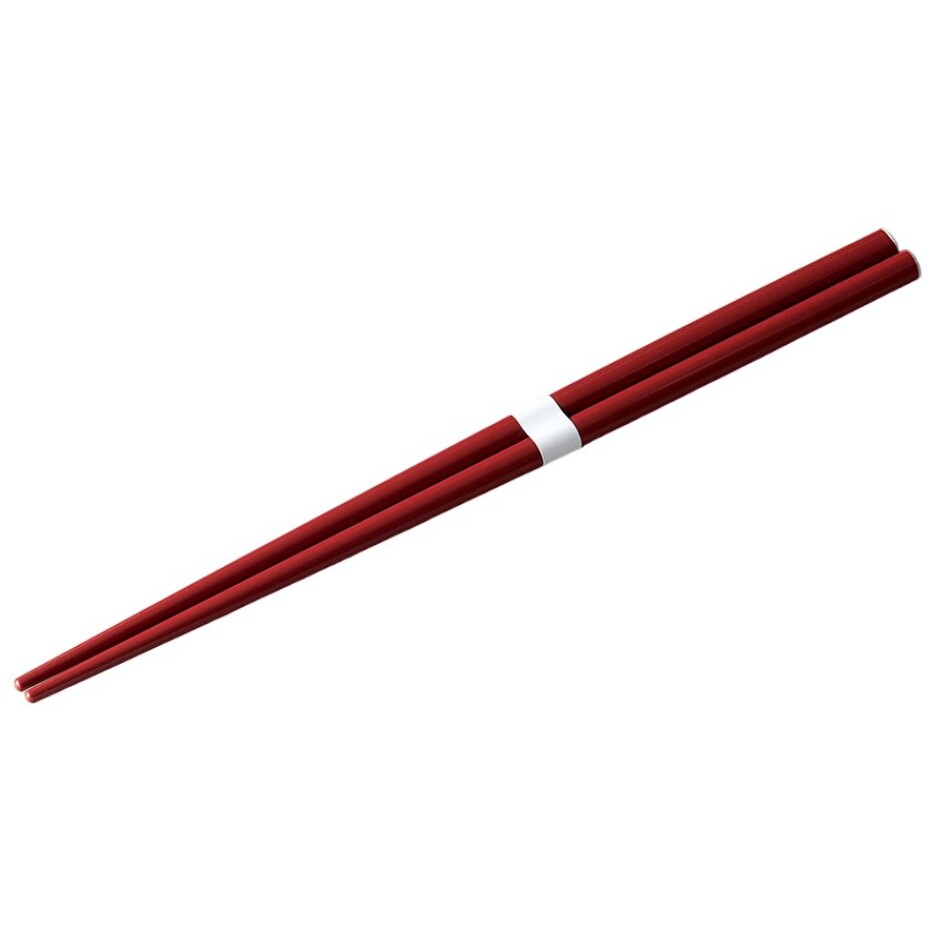 Jídelní hůlky 22,5 cm, tmavě červená / bílá, bambus, MIJ - main (0)