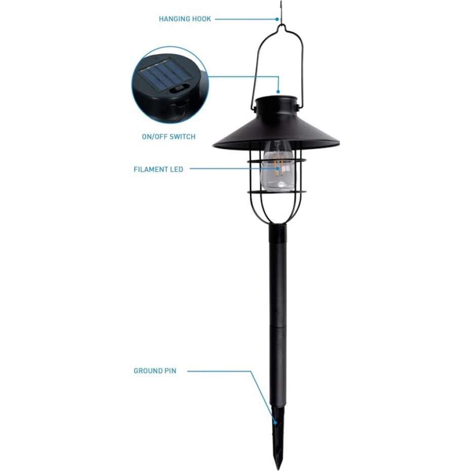 GRUNDIG Solární LED lampa zahradní 22 x 64 cm ED-219179 - main (3)