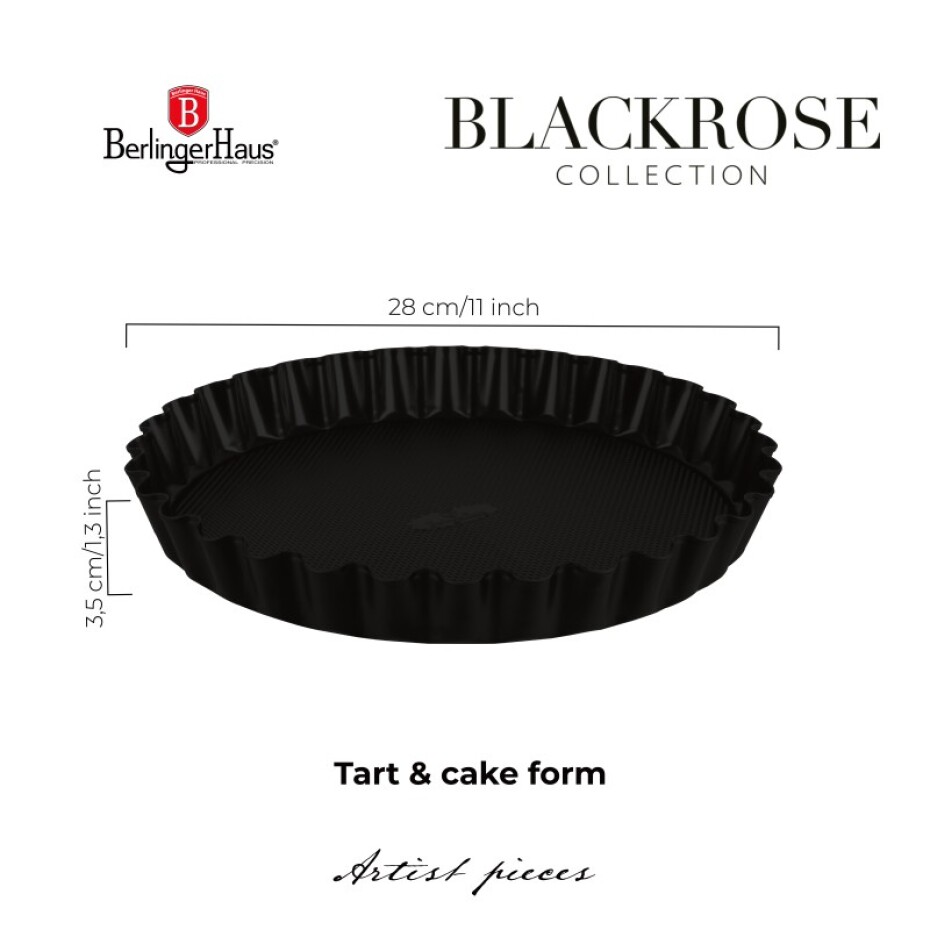 BERLINGERHAUS Forma na koláč s titanovým povrchem Matte Black Collection BH-8635 - main (1)