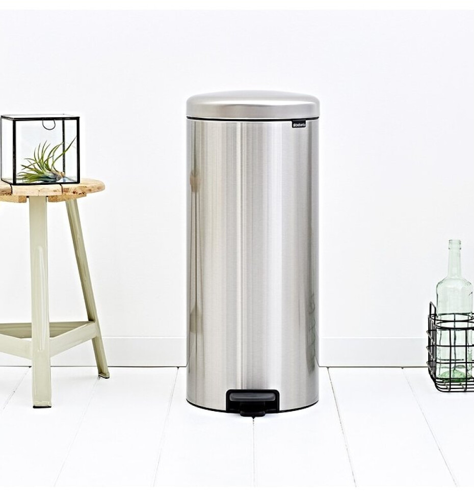 Pedálový odpadkový koš NEWICON 30 l, matná ocelová, ocel, Brabantia - main (4)