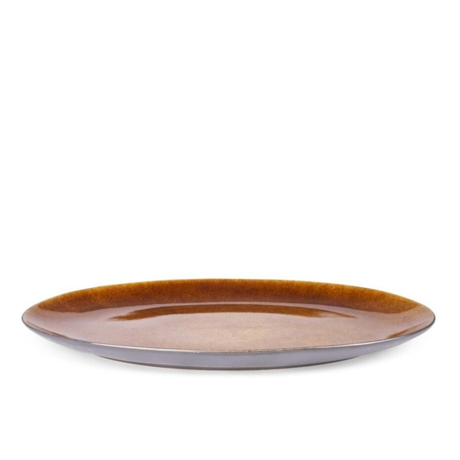 Servírovací mísa 45x34 cm, ovál, černá / jantarová, Bitz - main (1)