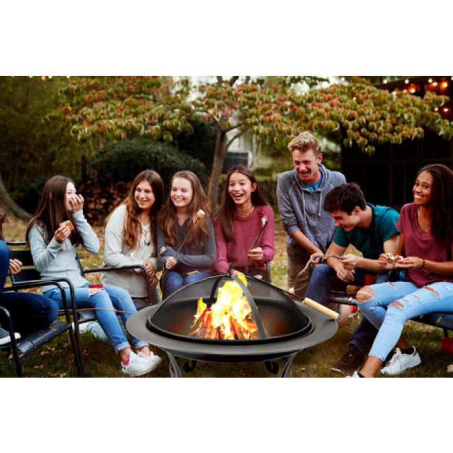BBQ COLLECTION Zahradní ohniště ocelové s poklopem 75,5x58,5cm  ED-286638 - main (5)
