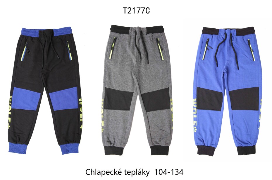 Chlapecké tepláky - Wolf T2177C, modrá Barva: Modrá, Velikost: 104 - main (1)
