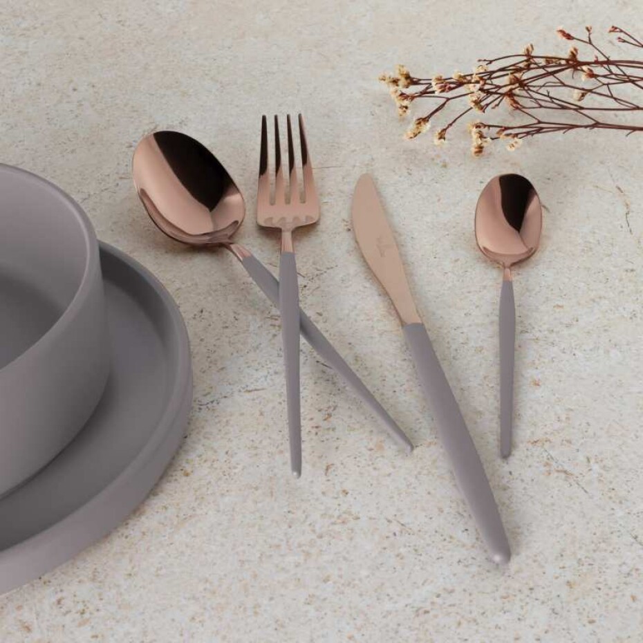BERLINGERHAUS Sada příborů nerez 24 ks leštěná Taupe - Rose Gold BH-3071 - main (2)