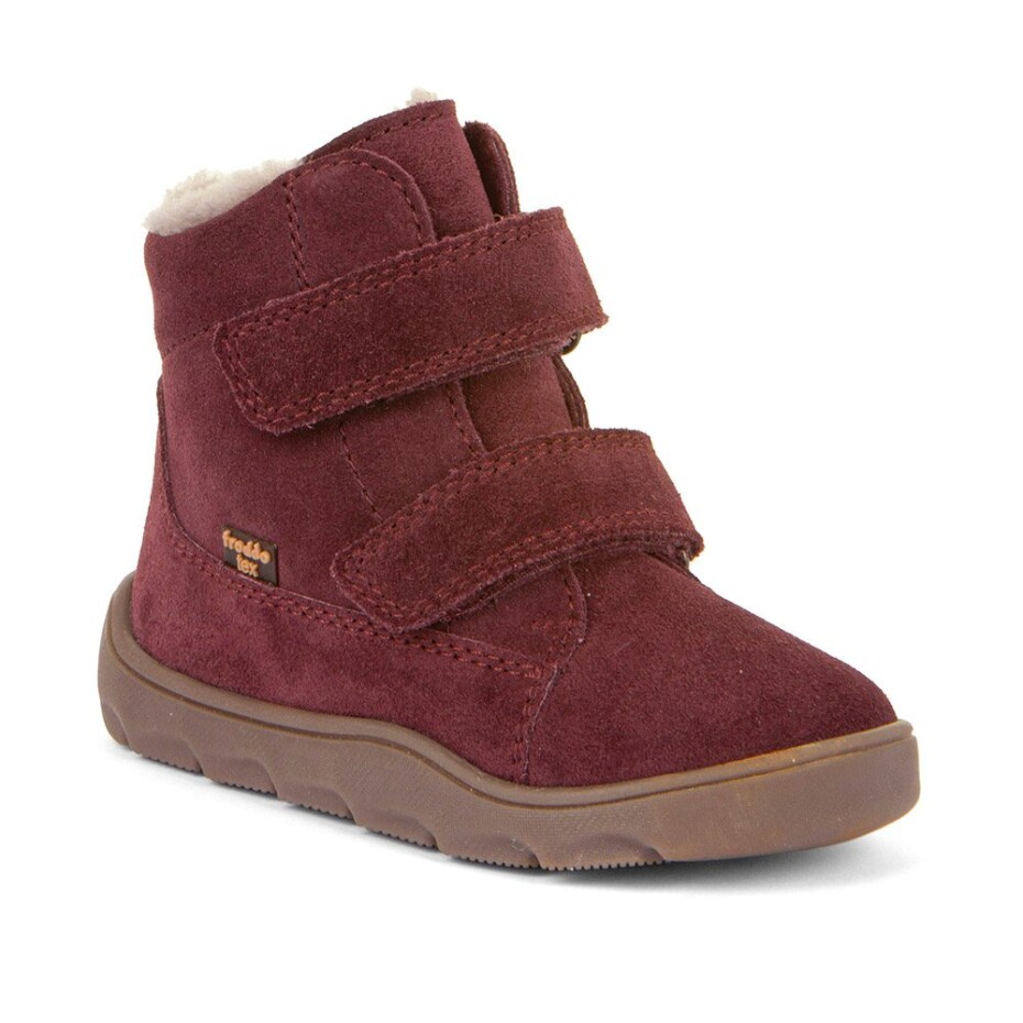 Dívčí zimní barefoot boty ZERU TEX FURRY Bordeaux, Froddo, G2110149-5, červená - 20 - main (0)