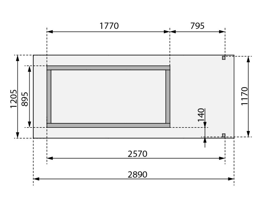 Dřevěný domek KARIBU DANA (23485) natur LG2360 - main (2)