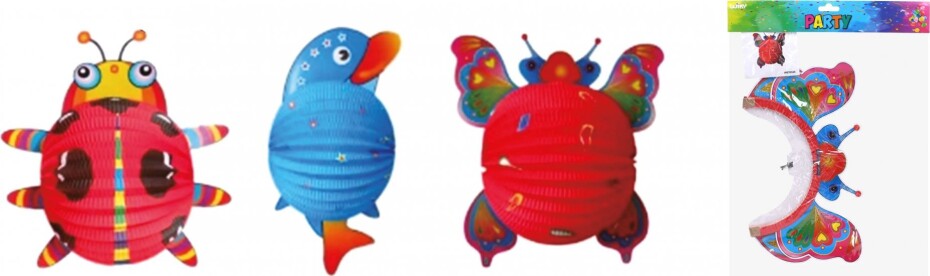 Lampion koule 24 cm Zvířátka - main (0)