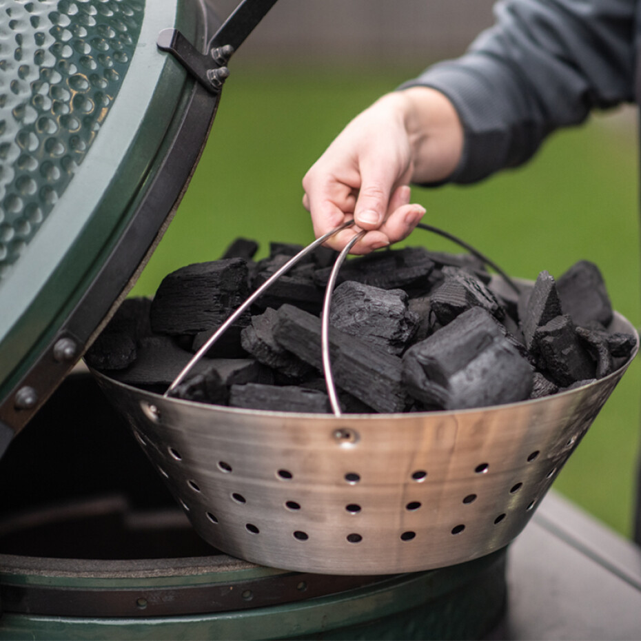 Nerezový koš na dřevěné uhlí, pro gril L , Big Green Egg - main (1)