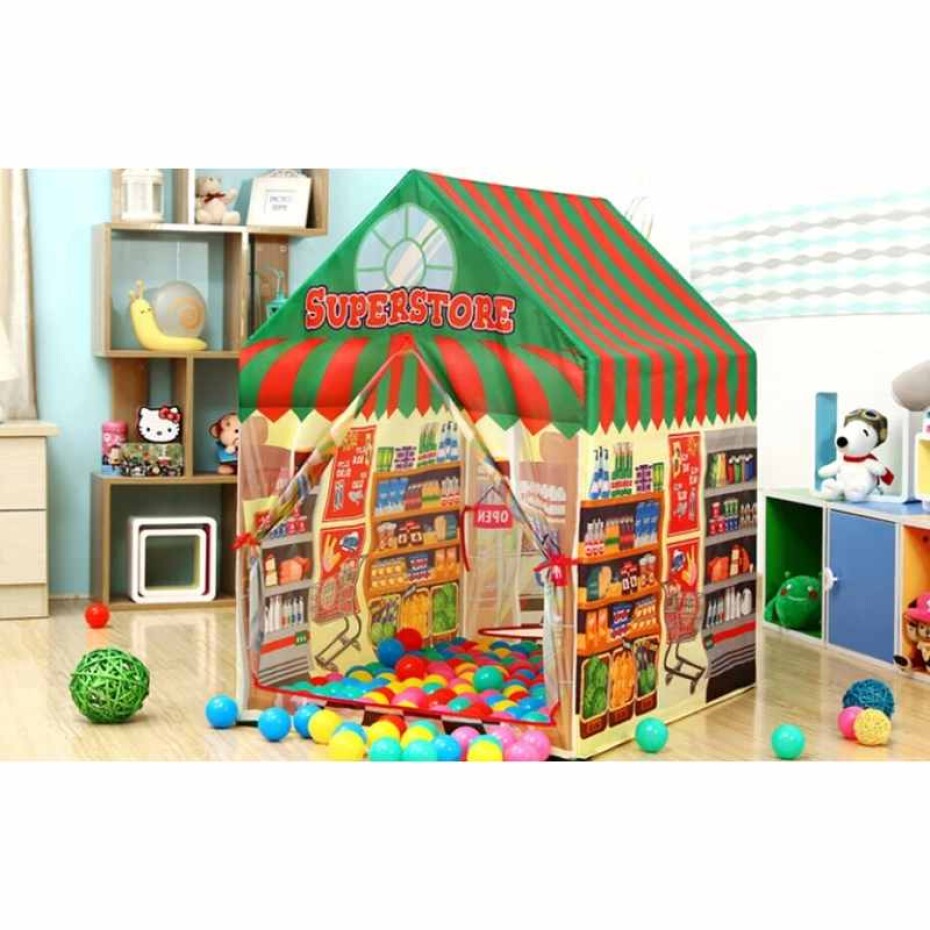 HOMESTYLING Dětský stan na hraní 95 x 72 x 102 cm SUPERMARKET KO-SP5000010supe - main (2)