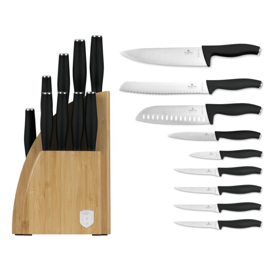 BERLINGERHAUS Sada nožů se stojanem BAMBOO 10 ks Matte Black Collection BH-2979 - main (3)