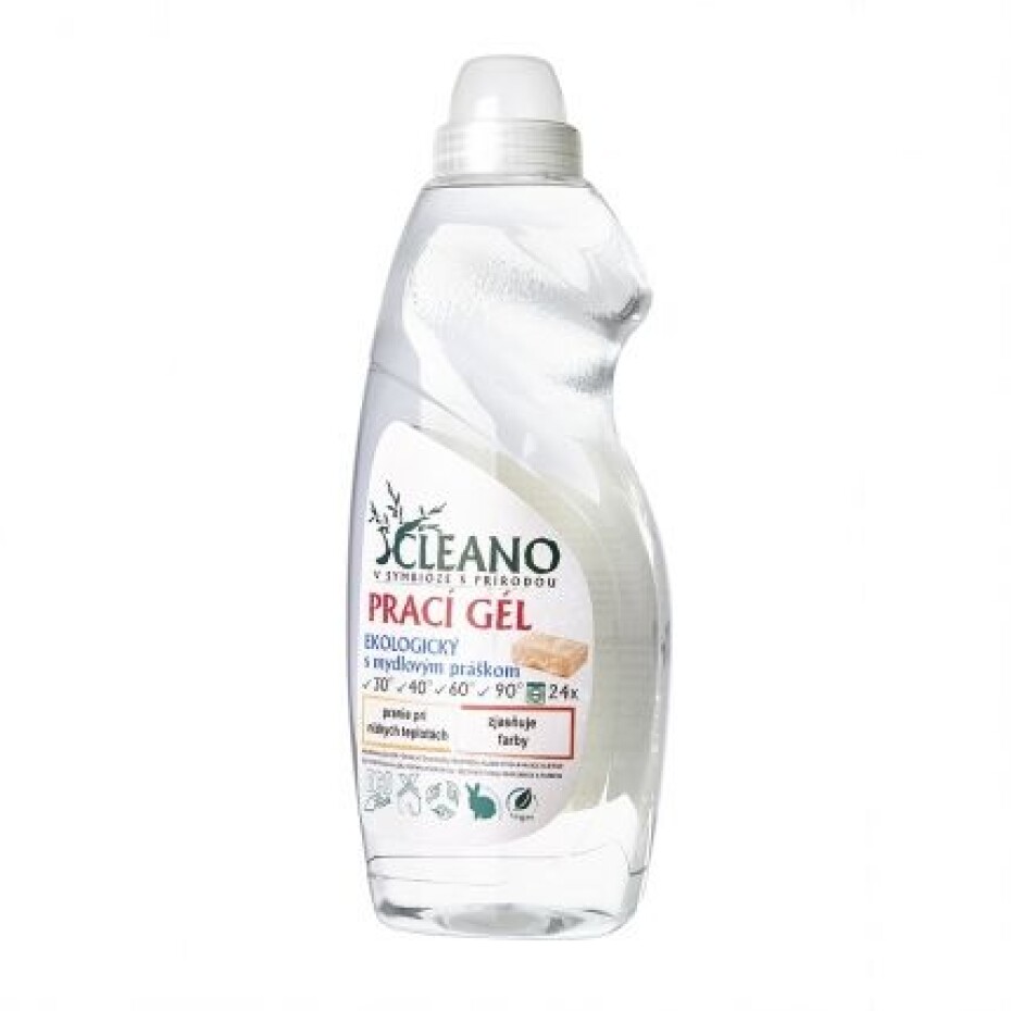 Cleano Prací gel, ekologický, s mýdlovým práškem 1500 ml - main (0)