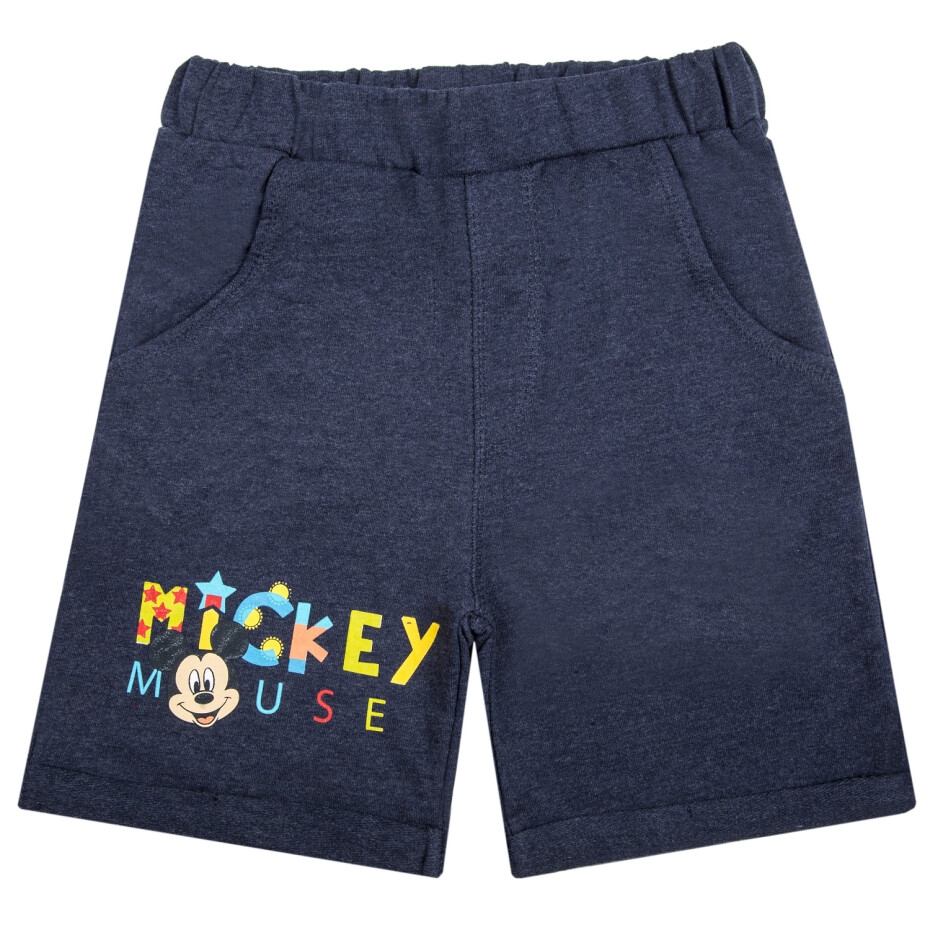 Mickey Mouse - licence Chlapecké kraťasy - Mickey Mouse 52078549, tmavě modrý melír Barva: Modrá tmavě, Velikost: 98 - main (0)