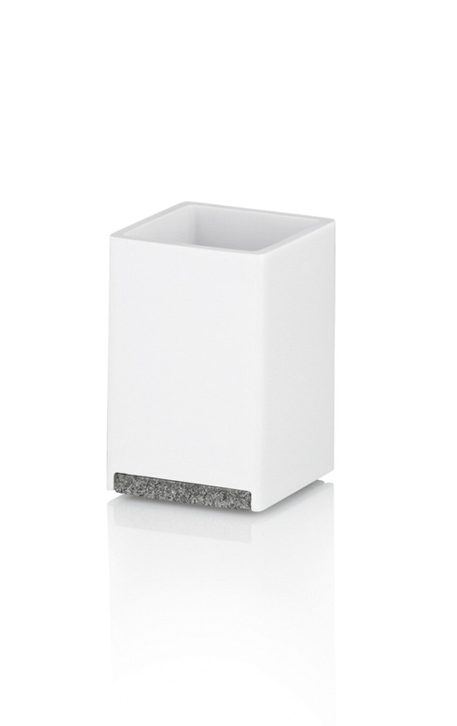 KELA Pohár Cube polyresin bílá KL-23692 - main (0)