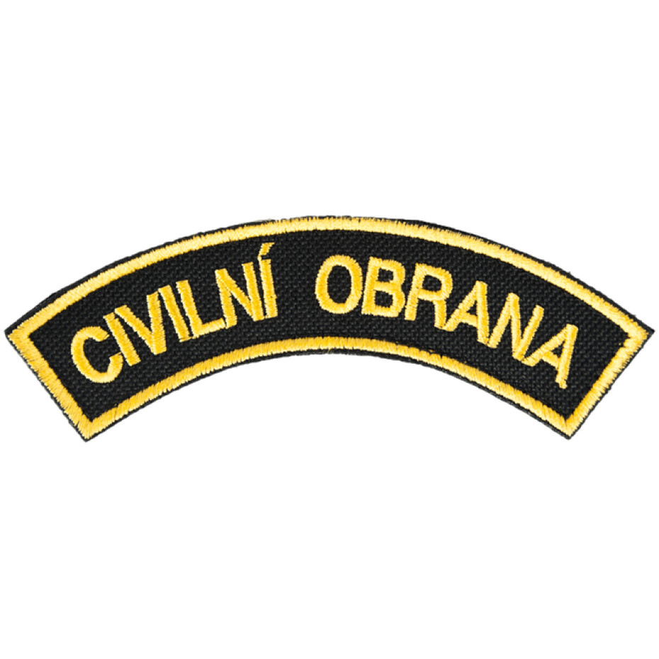 Nášivka: CIVILNÍ OBRANA [ssz] černá | žlutá - main (0)