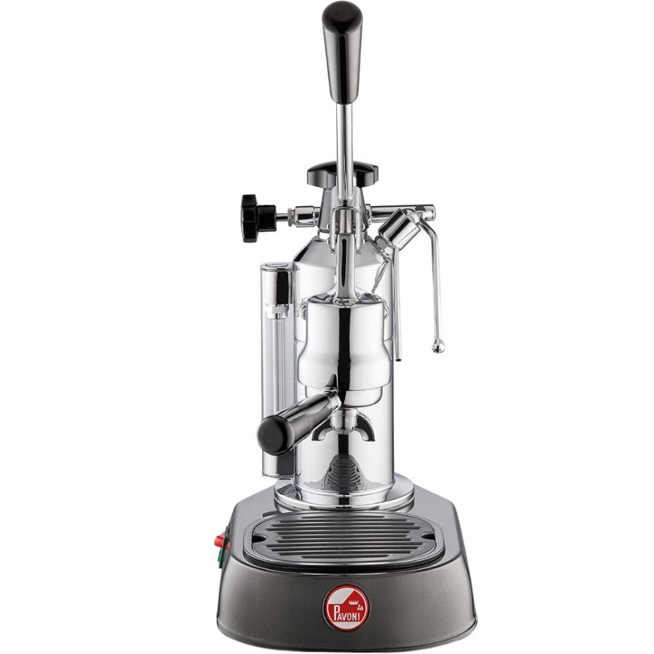 Pákový kávovar EUROPICCOLA, plastová rukojeť, stříbrná, La Pavoni - main (1)