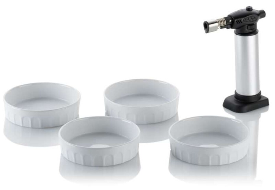 KELA Creme Brullée set MANOU 4ks miska + 1ks flambovací hořák KL-10948 - main (0)