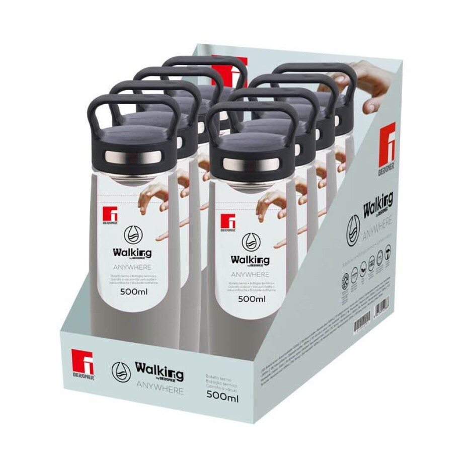 BERGNER Termoska lahev nerezová ocel 0,5 l šedá BG-37572-MGY - main (2)
