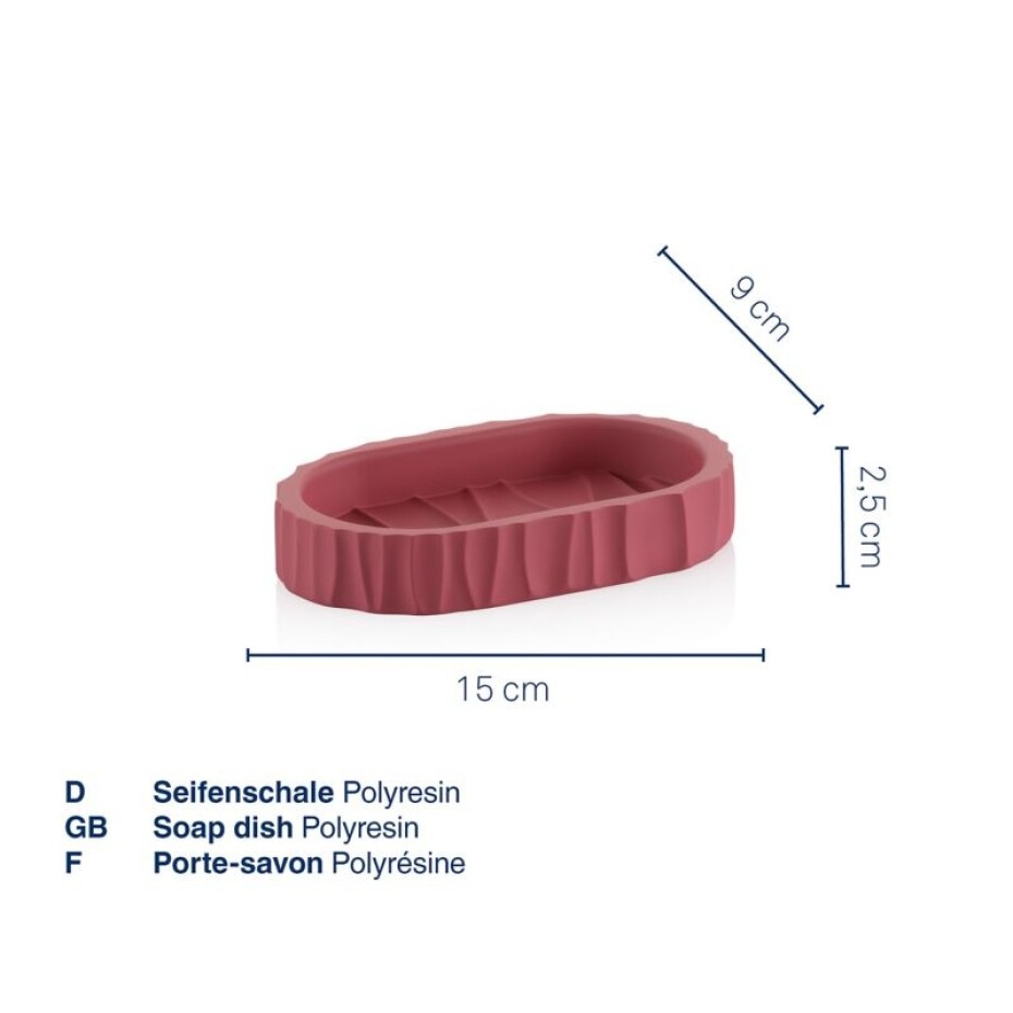 KELA Miska na mýdlo Merida polyresin petrol 15,0x9,0x2,5cm KL-23772 - main (1)