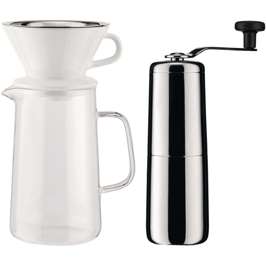Kávovar na pomalé vaření SLOW COFFEE,  s mlýnkem na kávu, sklo, Alessi - main (0)